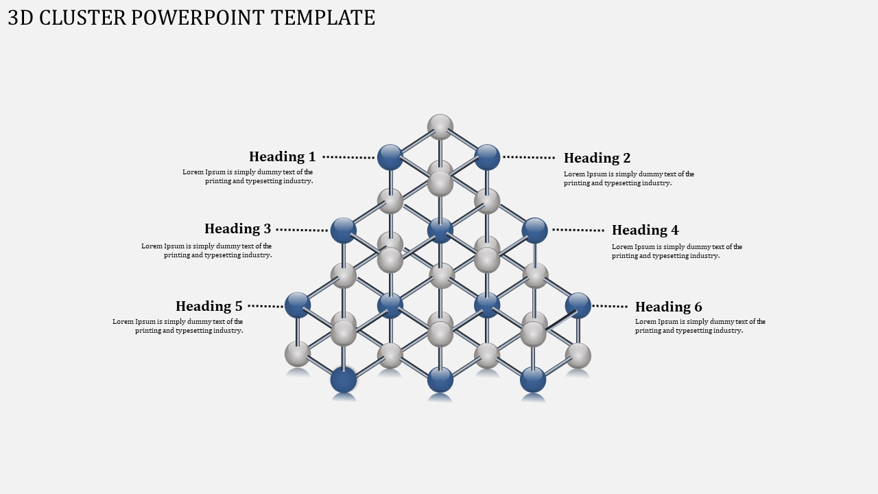 3D CLUSTER POWERPOINT TEMPLATE